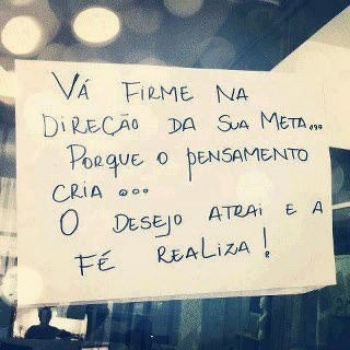 Vá firme na direção da sua meta...